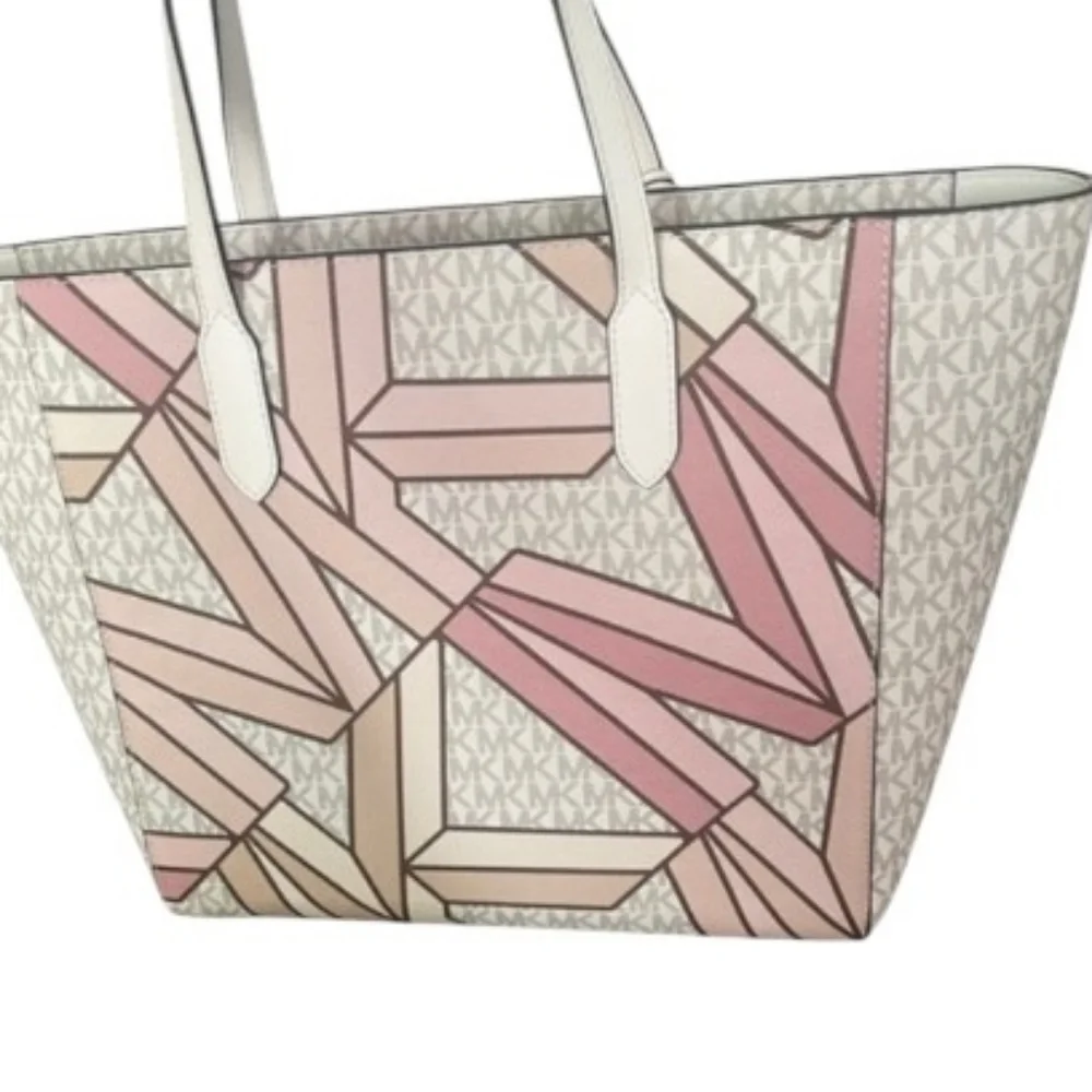 Michael Kors Signature Sinclair Md East West Grab Tote bag & Jet Set Wristlet